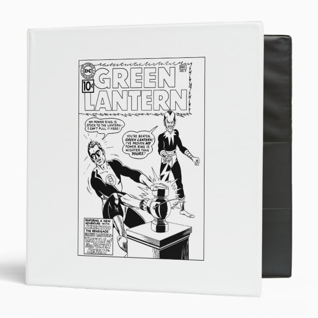 Classeur Couvercle vert et Sinestro, noir et blanc (Devant/Intérieur)