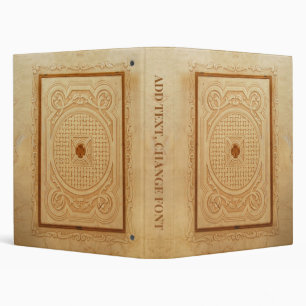 Classeur Couverture de livre en cuir gravé
