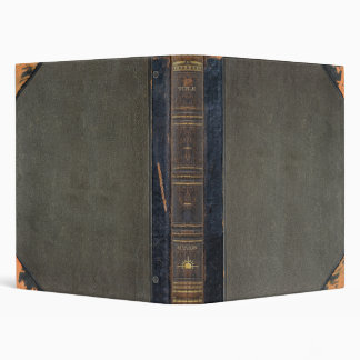 Classeur Couverture de livre en moleskine verte vintage