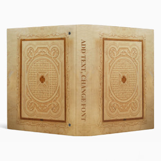 Classeur Couverture de livre gravée en cuir