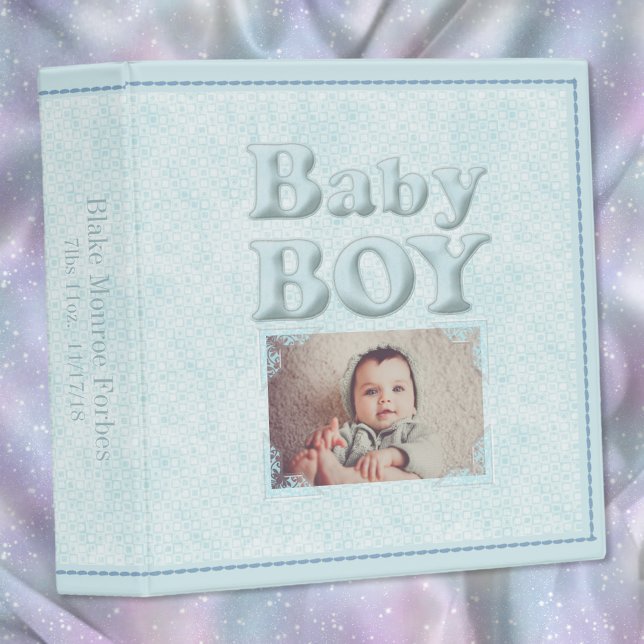 Classeur Couverture photo bleue pour bébé (Créateur téléchargé)