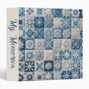 Classeur Couvre-lit flocon de neige bleu et blanc