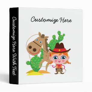 Classeur Cow-girl et cheval