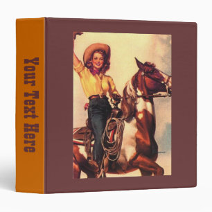 Classeur Cow-girl et son cheval