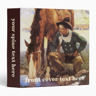 Classeur Cowboy arroser son cheval par NC Wyeth, Art Vintag