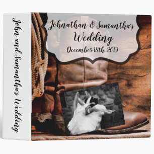 Classeur Cowboy Personnalisé de 2" Mariage Bottes