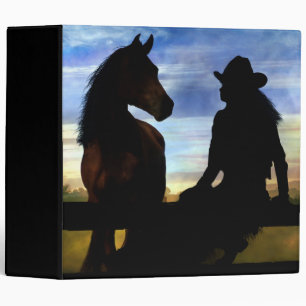 Classeur Cowgirl and Horse Country Western