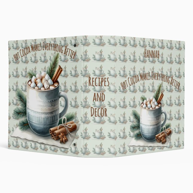 Classeur Cozy Winter Cocoa Marshmallow Scene (Arrière-plan)