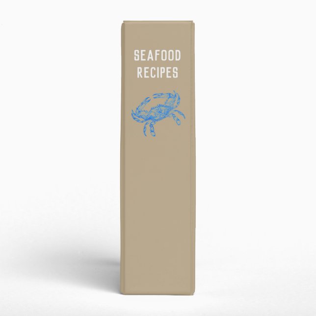 Classeur Crabe bleu vintage -recette (Côté)