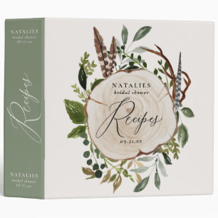 Classeur Craie rustique + tranches de bois recette de douch