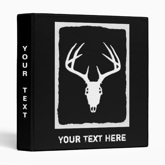 Classeur Crâne fait sur commande de chasse de cerfs communs (Devant/Côté)