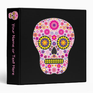 Classeur Crâne mexicain rose de sucre