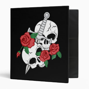 Classeur Crâne, Rose et Dagger