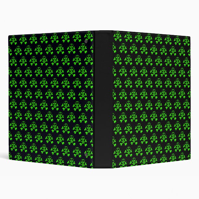 Classeur crâne vert néon (Arrière-plan)