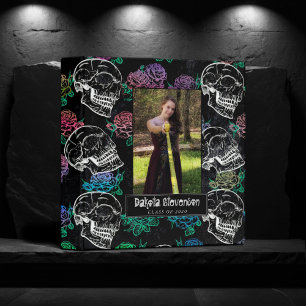 Classeur Crânes et Roses sombres Funky Glam Graduation