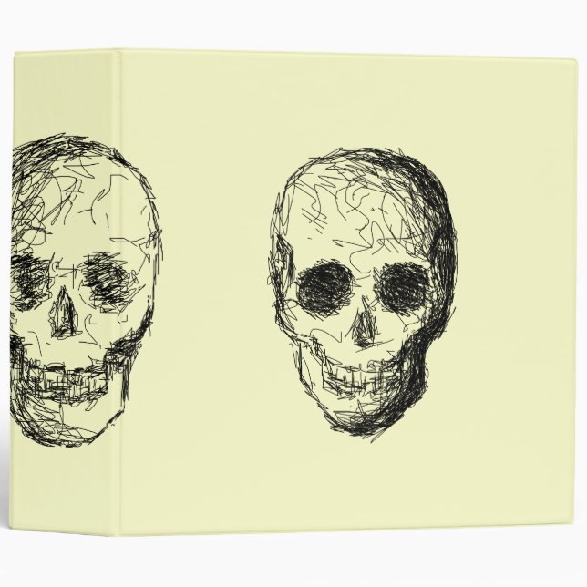 Classeur Crânes noirs (Devant/Côté)