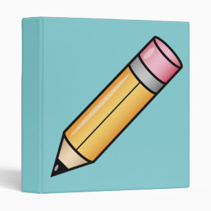 Classeur Crayon de dessin animé jaune mignon
