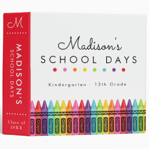 Classeur Crayons Années scolaires personnalisées Photograph