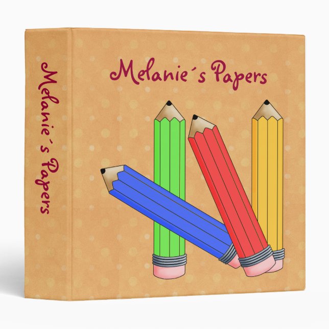 Classeur Crayons de couleur (Devant/Côté)