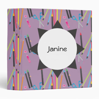 Classeur Crayons et plus de crayons dans le pourpre