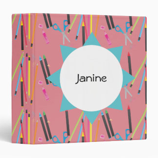 Classeur Crayons et plus de crayons dans le rose