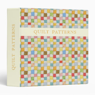 Classeur CRAZY QUILT Reliure + Texte / Crème