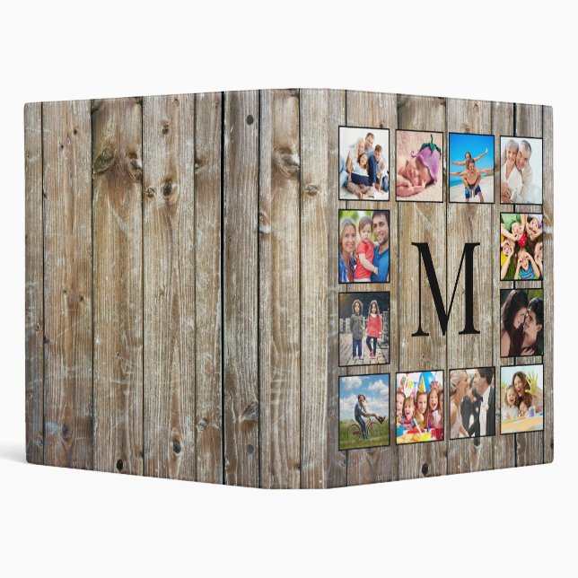 Classeur Create Your Custom Photo Collage Rustic Farmhouse (Arrière-plan)