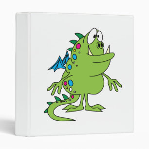 Classeur créature monstre de dragon vert mignon