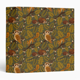 Classeur Créatures des bois et Motif Feuille