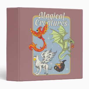 Classeur Créatures Magiques Graphisme Vintage