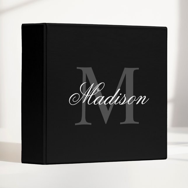 Classeur Créer Votre Nom Personnalisé Monogramme Calligraph (Créateur téléchargé)