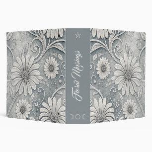 Classeur Créez vos propres fleurs vintage de marguerites bl