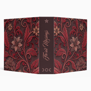 Classeur Créez vos propres fleurs vintage rouge rubis