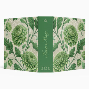 Classeur Créez vos propres Mums vert clair floral vintage