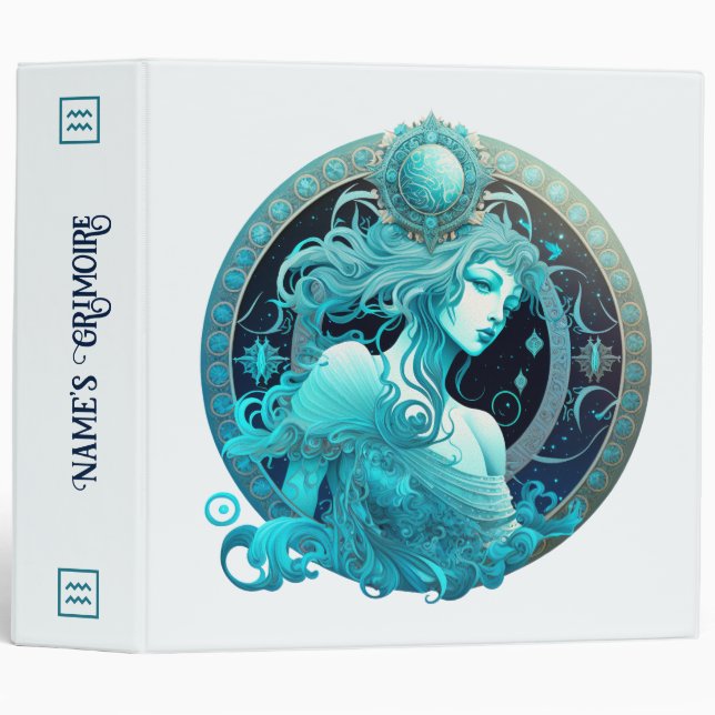 Classeur Créez votre propre Aquarius céleste Zodiac (Devant/Côté)