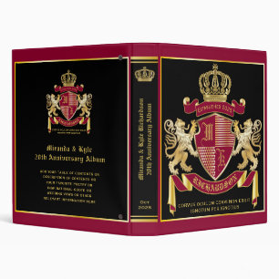 Classeur Créez votre propre blason d'armoiries d'or rouge