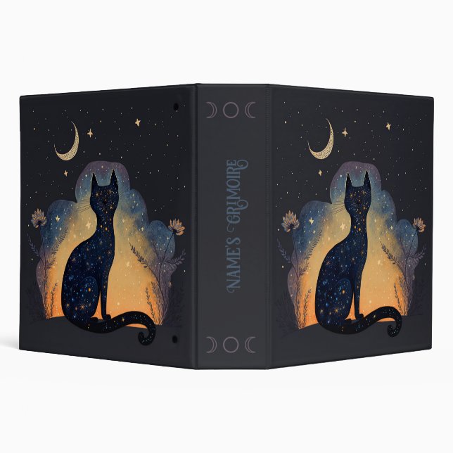 Classeur Créez votre propre chat noir mystique Silhouette (Arrière-plan)