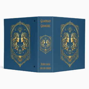 Classeur Créez Votre Propre Élégant Gémeaux Art Déco en Or