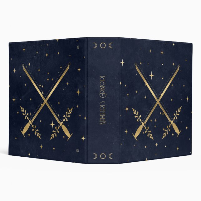 Classeur Créez votre propre épée céleste bleue et or (Arrière-plan)