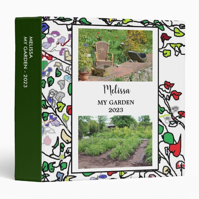 Classeur Créez votre propre jardin photo collage (Devant/Côté)