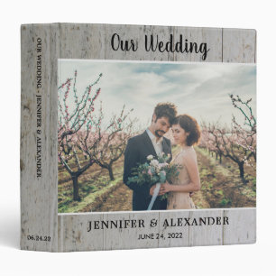 Classeur Créez votre propre mariage photo en bois rustique