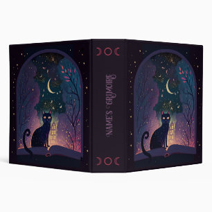 Classeur Créez Votre Propre Mystique Chat Noir Fenêtre Magi