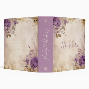 Classeur Créez Votre Propre Parchemin de Rose Violette
