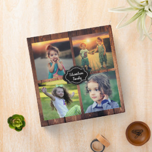 Classeur Créez votre propre photo de famille de bois rustiq