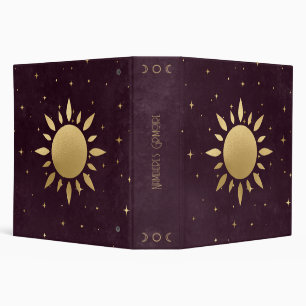 Classeur Créez votre propre vin et or Celestial Soleil écla