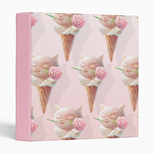 Classeur Crème de glace Kitty - Rosy & Dreamy (Devant/Côté)