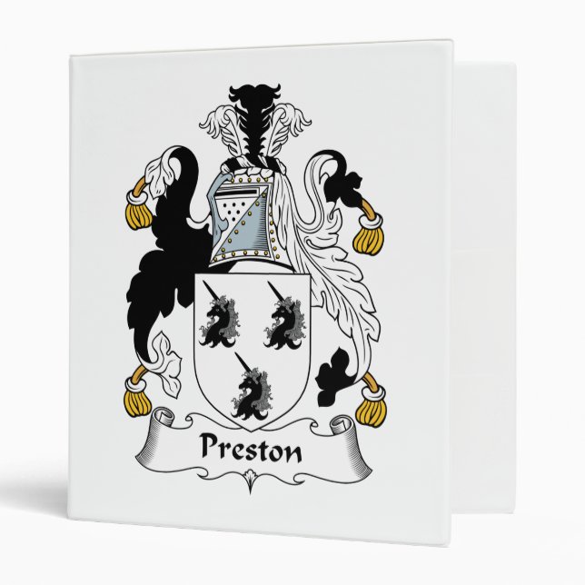 Classeur Crête de famille de Preston (Devant/intérieur)