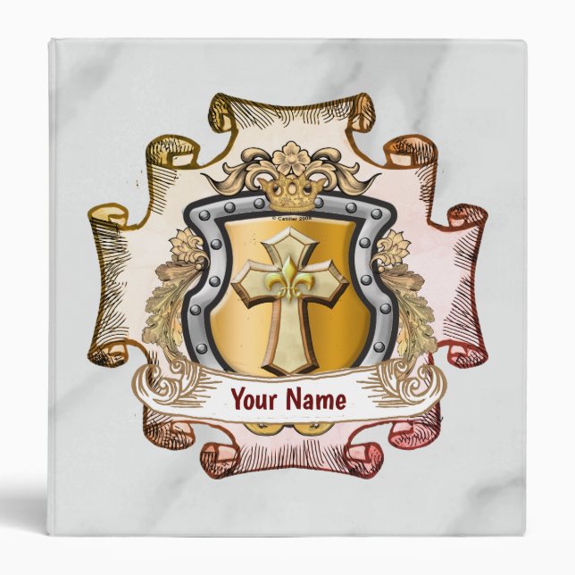 Classeur Cristo Cross Shield Nom (Devant)