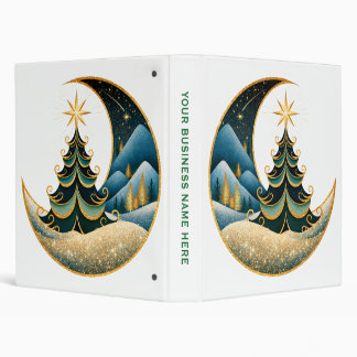 Classeur Croissant de Lune Or Hiver Merveilleux Noël