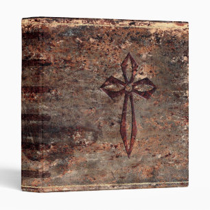 Classeur Croix antique de cuir de Faux